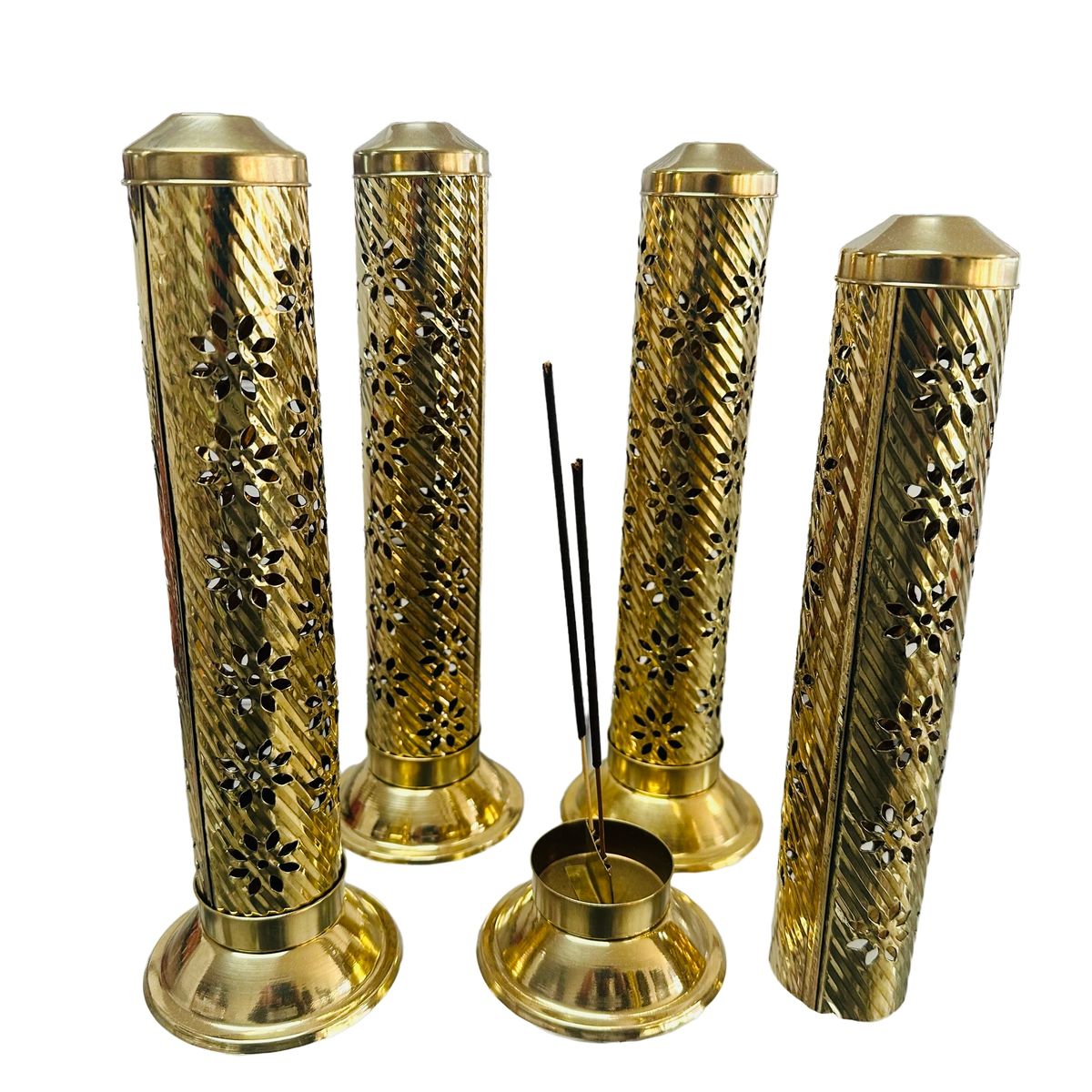 Wholesale Incense Burner Brass Flower Design (6 Pieces) 5.49/each